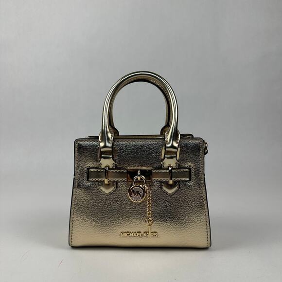 [Michael Kors] HAMILTON XS SATCHEL LEATHER 35S4GHMS1M PALEGOLD Outlet - Picture 1 of 10